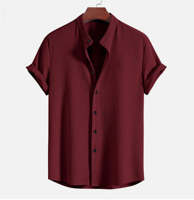 Camisa Suelta de Manga Corta para Hombre - Comodidad Veraniega - Image 8