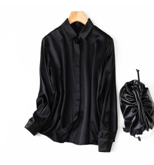 Blusa de Lujo Ejecutiva en Satén Elástico con Cuello Cuadrado - Image 6