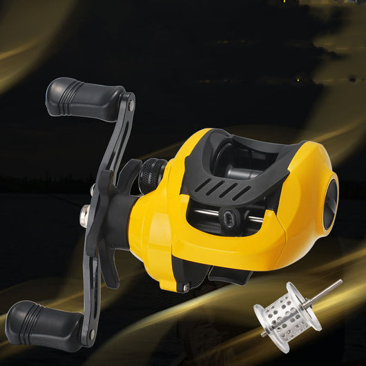 Carrete de Pesca Amarillo Luya con Rueda de Agua - Modificación Profesional