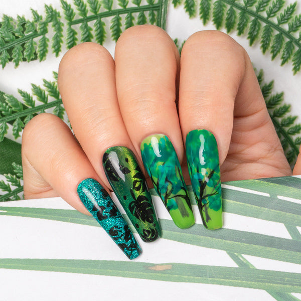 Gel de Manicura Fotopolimerizable Verde Verano