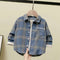 Camisa de Cuadros Manga Larga para Niño en Algodón Premium