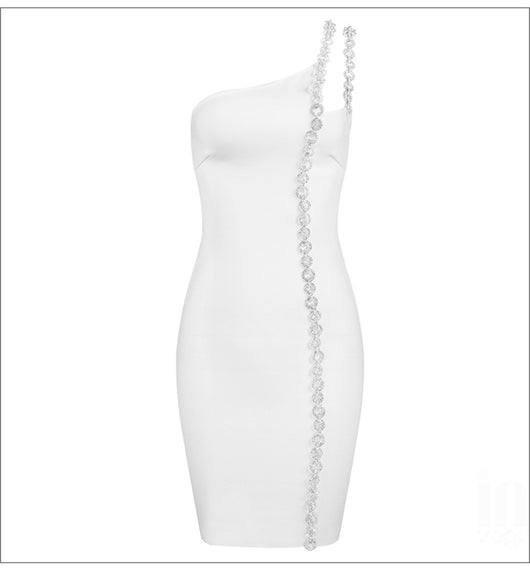 Vestido Largo Asimétrico con Cadena y Hombro Descubierto - Image 20