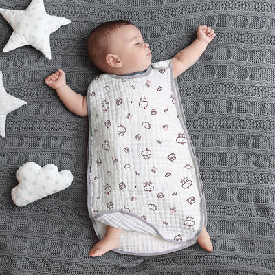 Saco de Dormir Infantil de Gasa de Algodón sin Mangas - Image 10