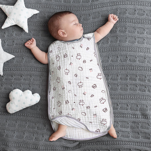 Saco de Dormir Infantil de Gasa de Algodón sin Mangas - Image 10