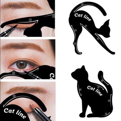 Plantilla de Delineador Felino y Sombra de Ojos - Herramienta de Maquillaje Cat Eye - Image 8