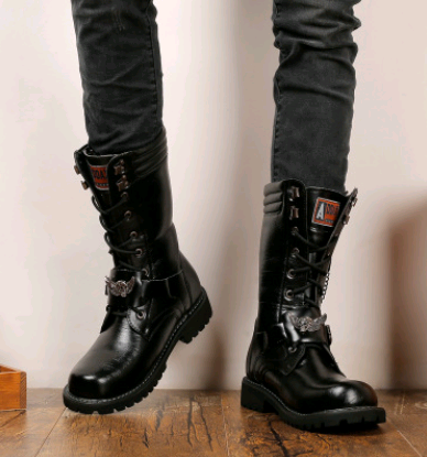 Botas Militares Vaqueras para Hombre - Estilo Tendencia - Image 4
