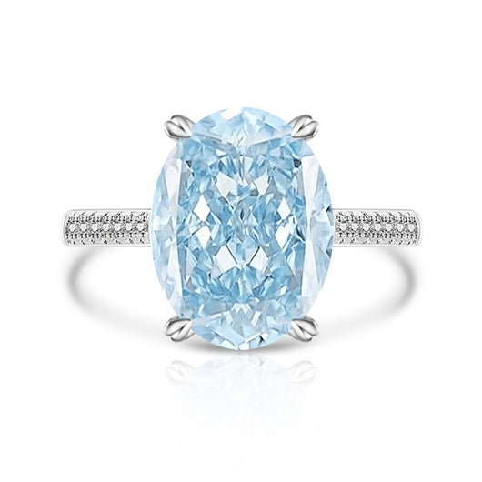 Anillo Versátil de Diamante Hielo Floral en Carbono Alto para Mujer - Image 14