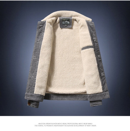 Chamarra de Pana para Hombre con Cuello Alzado en Algodón - Image 6