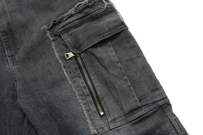 Pantalones Jeans Acampanados con Múltiples Bolsillos para Hombre - Image 8