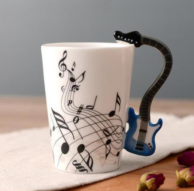 Taza de Cerámica con Asa de Saxofón y Notas Musicales - Image 6
