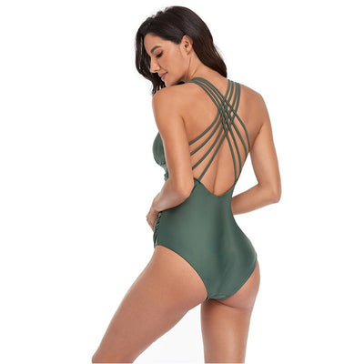 Traje de Baño Mujer Escote Profundo Espalda Descubierta con Detalles Recortados - Image 17