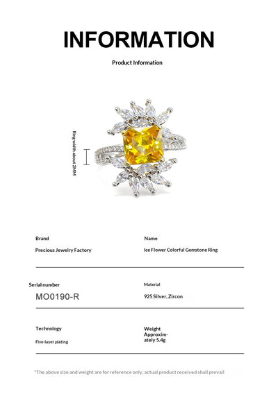 Anillo Ajustable Flor de Hielo para Mujer - Image 8
