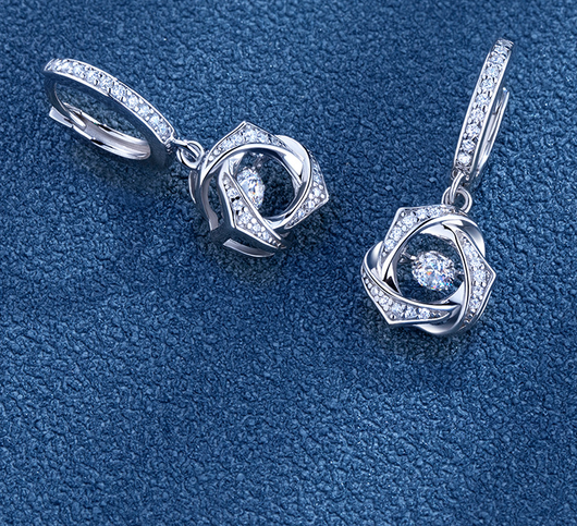 Aretes de Plata Esterlina Luxury Corazón Brillante para Mujer - Image 10