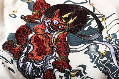 Playera de Manga Corta con Bordado Ukiyo-e - Image 5