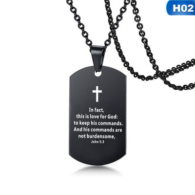 Collar Cadena Acero Inoxidable con Dije Biblia para Hombre y Adolescente - Image 46