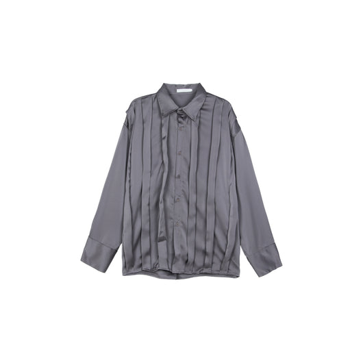 Camisa de Solapa con Textura Plisada Compacta - Image 9