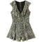 Jumpsuit Chiffon Cuello Lotus sin Mangas con Escote V - Diseño Versátil