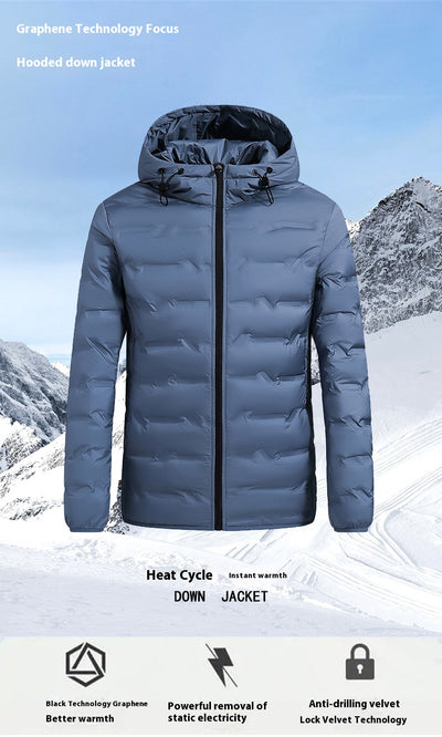 Chaqueta Acolchada de Plumón para Parejas - Abrigo Térmico y Cálido - Image 21
