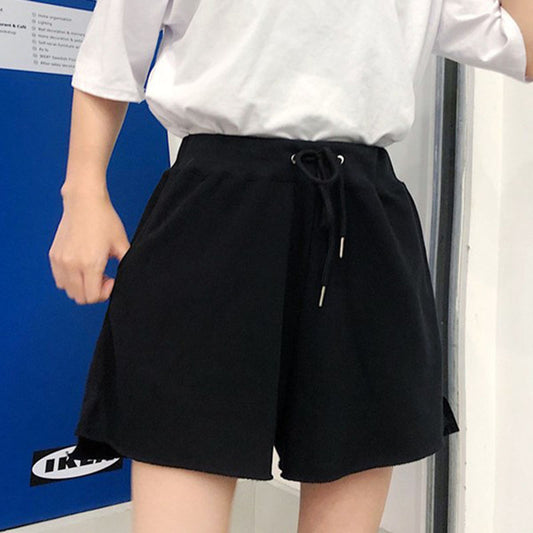 Shorts Deportivos Mujer Cintura Alta Verano - Pantalones Anchos Cómodos y Modernos