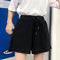 Shorts Deportivos Mujer Cintura Alta Verano - Pantalones Anchos Cómodos y Modernos