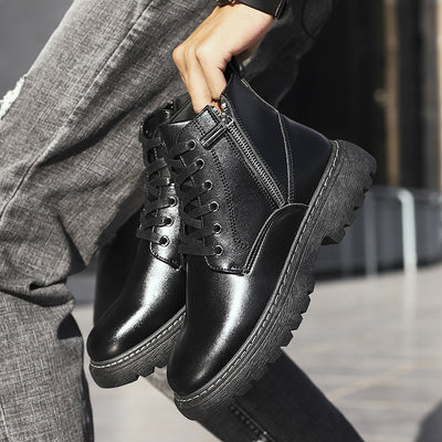 Botas Altas Martin de Cuero Estilo Británico para Hombre - Image 4