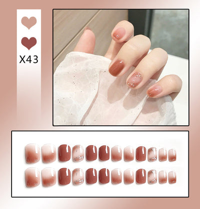 Uñas Postizas Francesas Removibles con Diamantes - Image 23