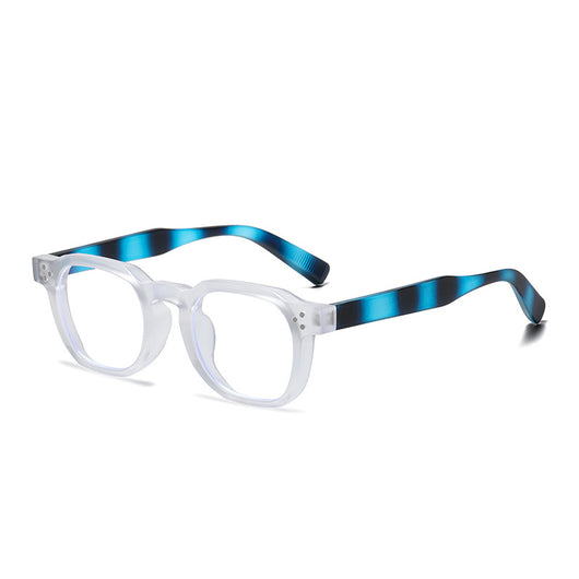 Black square-frame sunglasses with bright yellow lenses and small silver studs on the front corners. - Image 10