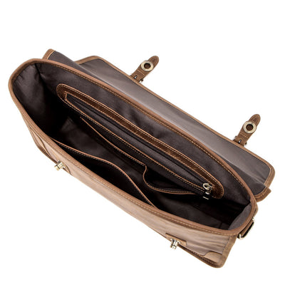 Maletín Ejecutivo de Cuero Vintage Estilo Europeo - Grande y Funcional para Profesionales - Image 4