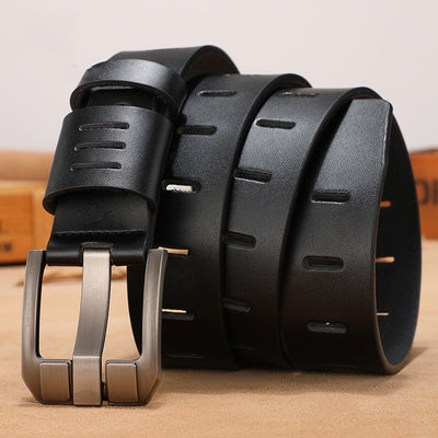 Cinturón de Cuero Genuino para Hombre con Hebilla de Metal - Image 8