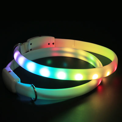 Collar LED Recargable Luminoso para Perros con Destello de Seguridad Nocturna - Image 2