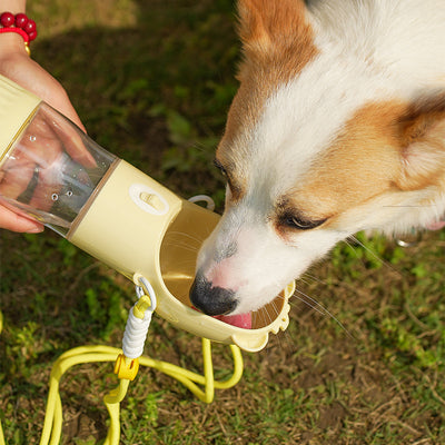 Botella de Agua Portátil 2 en 1 para Perros y Gatos con Comedero Integrado - Image 4