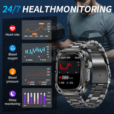 Reloj Inteligente Deportivo de Pantalla Grande con Monitor de Salud