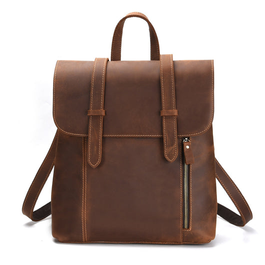Bolsa de Viaje de Cuero Genuino Estilo Retro - Gran Capacidad