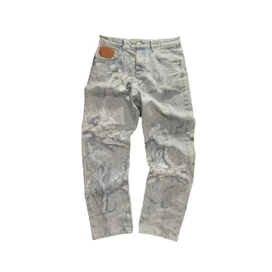 Jeans Casual Desgastados con Efecto Graffiti - Estilo Urbano Versátil - Image 5