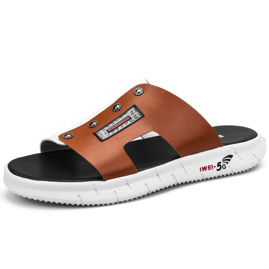 Pantuflas Casuales de Cuero para Hombre - Comodidad al Aire Libre - Image 8