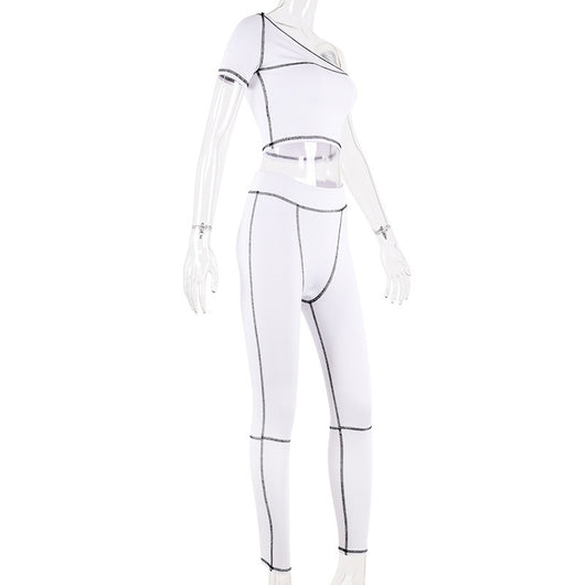 Conjunto Deportivo Asimétrico para Yoga y Fitness - Image 34