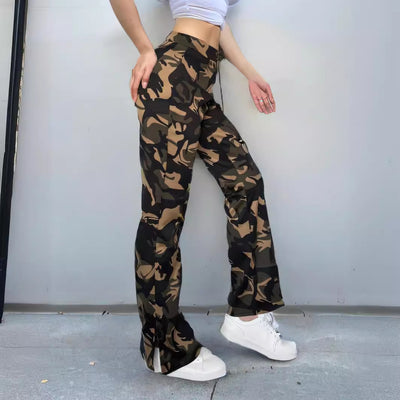 Pantalones Casuales con Abertura Lateral - Tendencia Street Wear para Mujer - Image 3