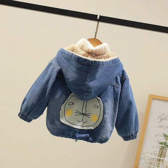 Chaqueta Denim Casual Acolchada para Niños