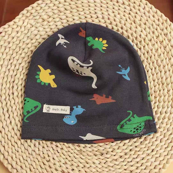 Gorro de Protección Térmica de Algodón Estampado para Bebé - Image 8
