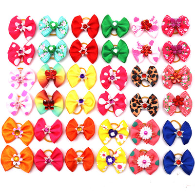 Moño Elástico Floral para Mascotas - Accesorios para Perros y Gatos - Image 4