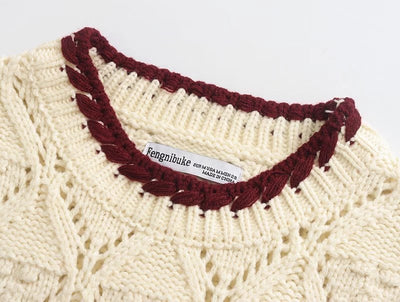 Chaleco Retro Cuello Redondo con Estampado de Rombos para Mujer - Image 13
