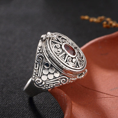 Anillo Retro Nepal Kawu Box - Diseño Exquisito con Personalidad - Image 8
