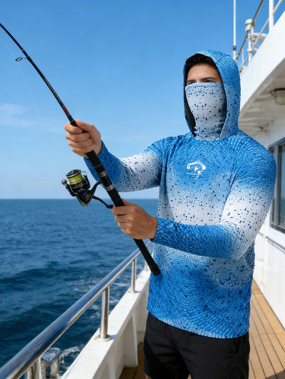 Camisa de Pesca UPF 50 Anti UV Manga Larga para Hombre