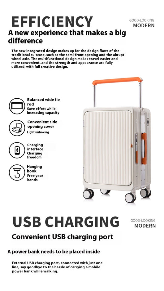 Maleta Trolley Multifuncional con Cargador USB y Ruedas Universales 20 Pulgadas - Image 17