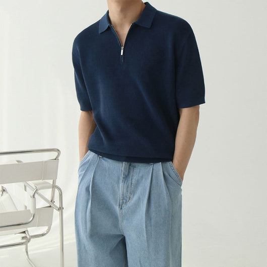 Polo Manga Corta con Cierre Medio para Hombre - Perfecto para Verano - Image 4