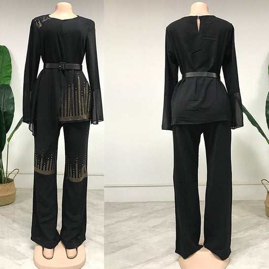 Conjunto de Dos Piezas Elegante para Mujer Talla Grande Estilo Africano - Image 8