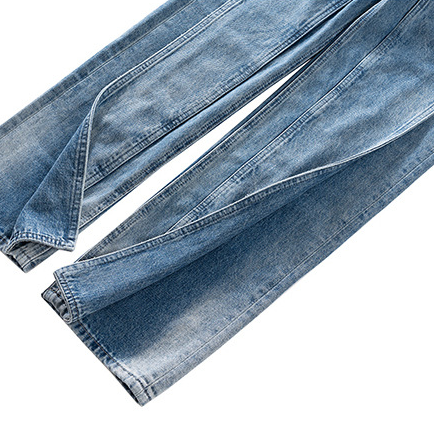Pantalones Rectos Deconstructidos Lavado Industrial para Hombre - Image 13