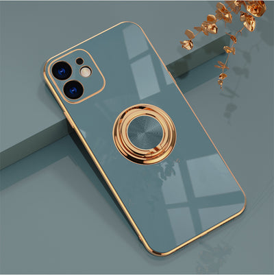 Funda para Teléfono con Anillo Galvanizado Color Sólido - Image 7