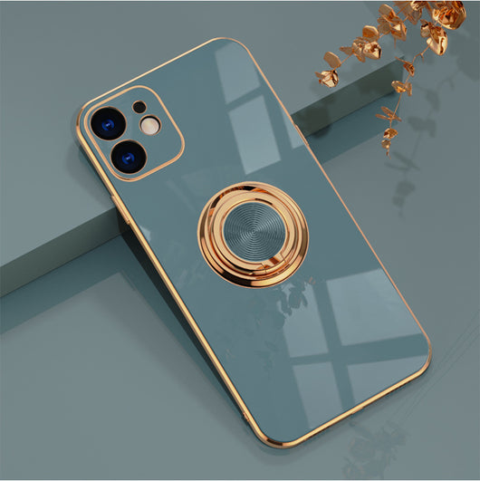 Funda para Teléfono con Anillo Galvanizado Color Sólido - Image 7