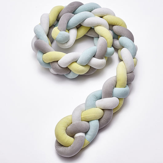 Protector de Cama Trenzado Anudado para Niños - Barrera de Seguridad Decorativa - Image 19
